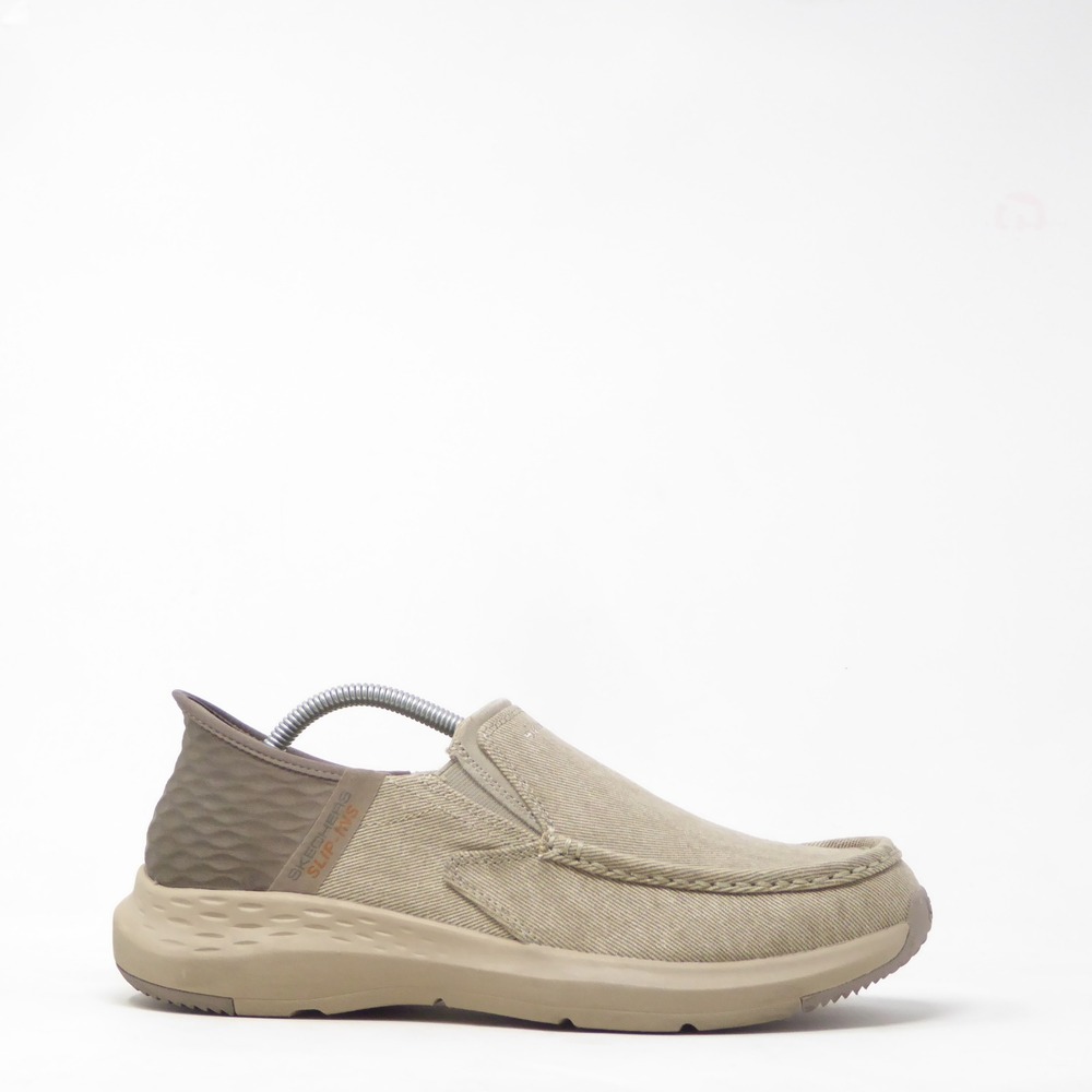 Skechers Mens Slip-ins Parson Dewitt Loafers Shoes Taupe Textile Size 10